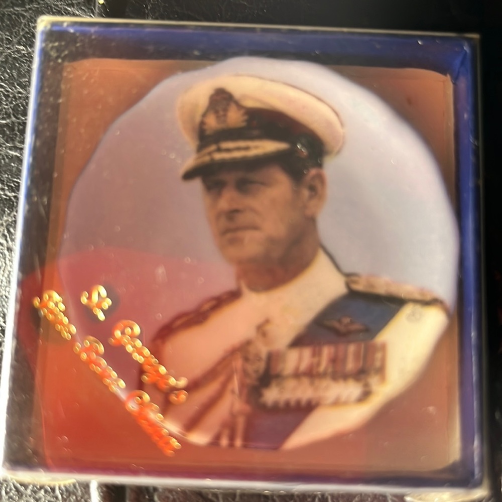 St George. Prince Philip Minature trinket plate
